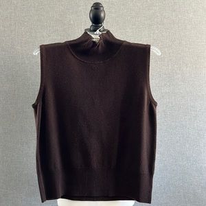 ST. John pure cashmere mock turtleneck sweater tank - Medium